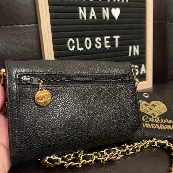 Chanel Caviar Short Wallet with Chain - Picture 12 of 16